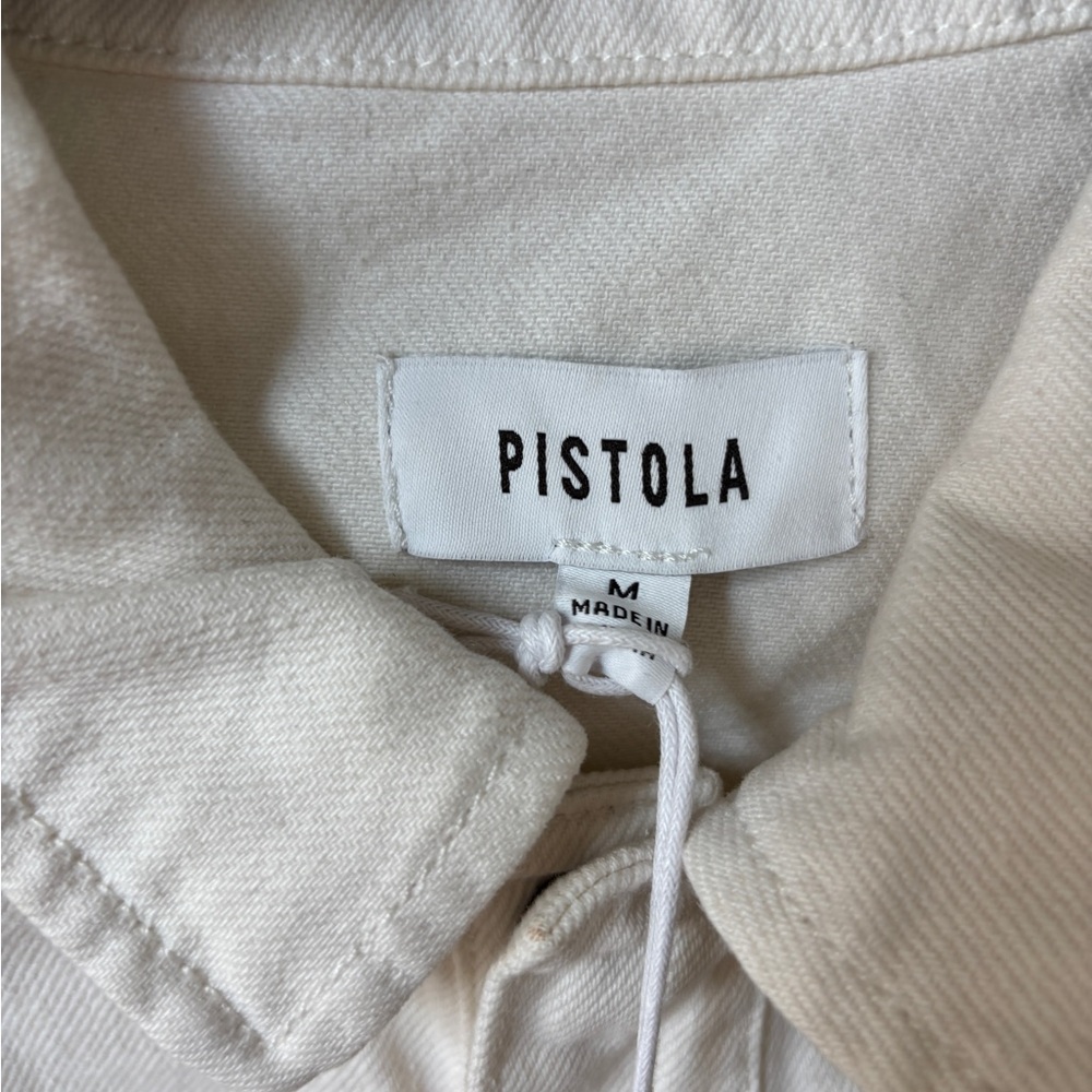 NWT Pistola Nina White Denim Mini Dress Medium - Picture 9 of 11